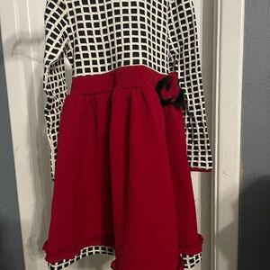 Bonnie Jean  Red & black Sz 6t beautiful winter dress